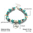 Simplicity Anklets Green Blue Color Star Fish Anklet Women Beach Foot Jewelry Leg Chain Ankle Bracelets Foot Accessory