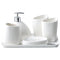 Simple White Porcelain Bathroom Five-piece Hotel Bathroom Toiletries Mouthwash Cup Bath Bottle
