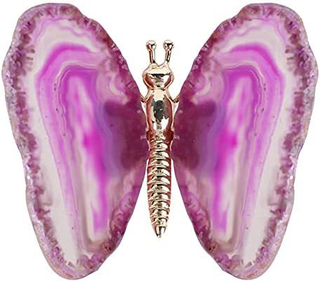 Natural Agate Butterfly Wings Light Luxury Mineral Ornament