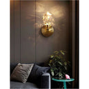 Copper Rotating Luxury Crystal Wall Lamp