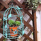 Nordic Ornament Birdcage Wall Hanging Flower Stand Retro Iron Art