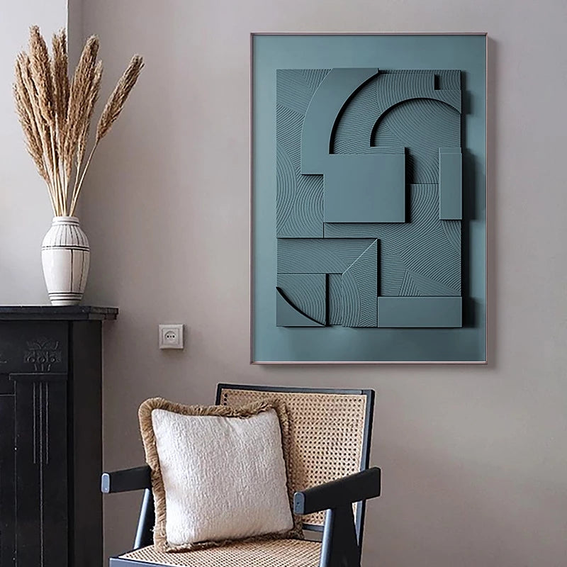 Geometric Abstract Wall Art Canvas Painting