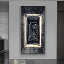 Vertical Wall Art with Led Lights