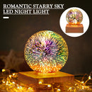 USB 3D Firework Crystals Ball Night Light  Plug In Romantic Star LED Night Light Christmas Lights Christmas Home Decorations