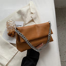 Soft-faced Envelope Style Chain Bag