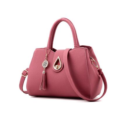 Teardrop Handbag with Rose Tassel