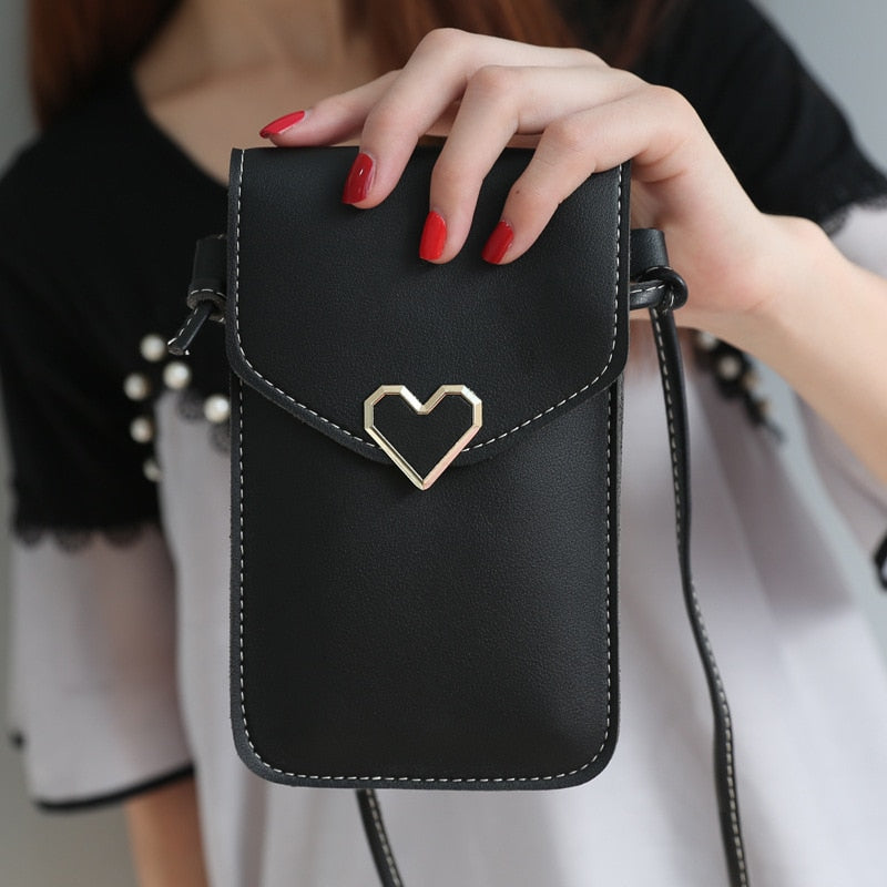 Touch Screen Mobile Phone Heart Bag