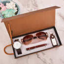 Creative Combination Set Exquisitely Packed Watch   Pen  Sunglasses  Keychain Mens Gift Set