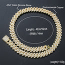 Zircon 14mm Diamond Cuban Link Chain