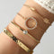 Women's 4 Piece Rhinestone Round Arrow Decorative Bracelet