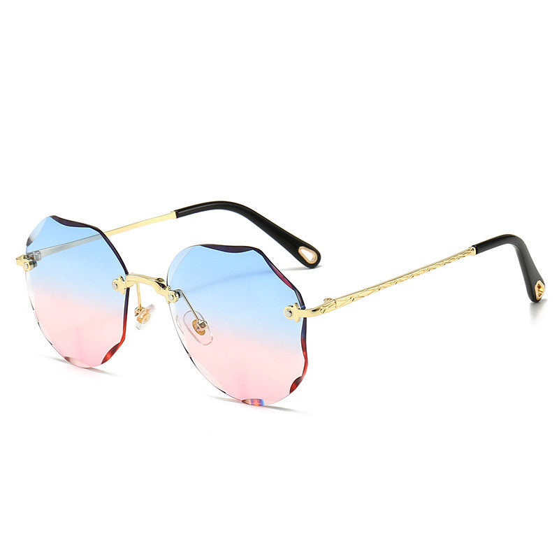 Polygonal Rimless Sunglasses