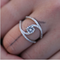 Fashionable Gorgeous Zircon Curved Rings Women's Engagement Wedding Rings