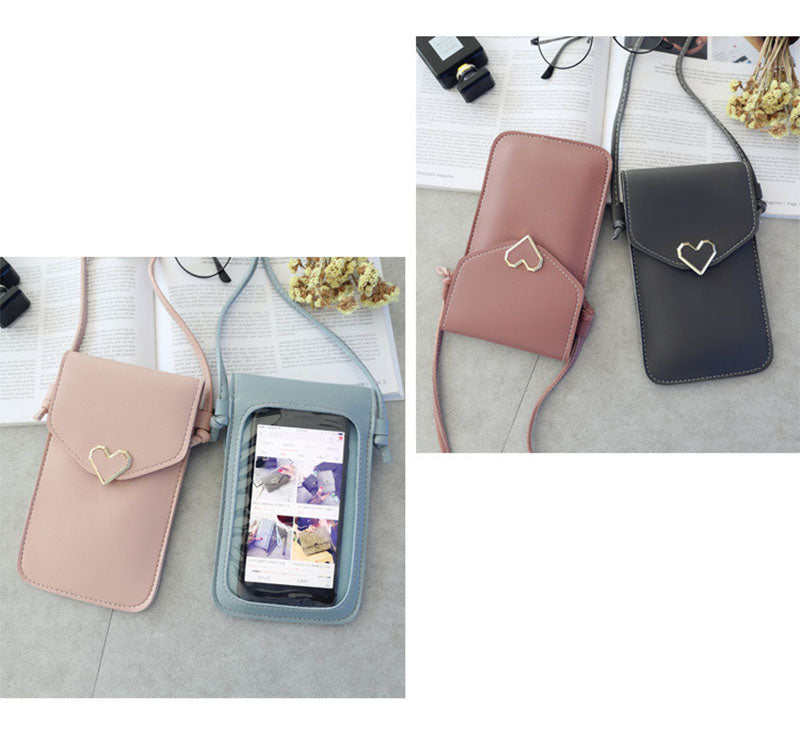 Touch Screen Mobile Phone Heart Bag