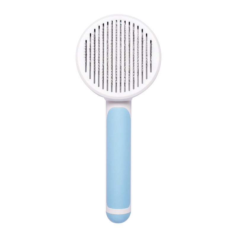 New Pet Cat Brush Hot Selling Hand-held Steel Wire Self-cleaning Comb Looper For Hair Removal