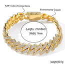 Zircon 14mm Diamond Cuban Link Chain